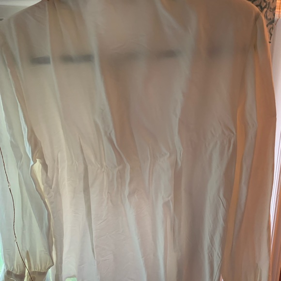 Vintage Joseph Ribkoff J.R. Petite white ruffle necktie blouse - Picture 5 of 6